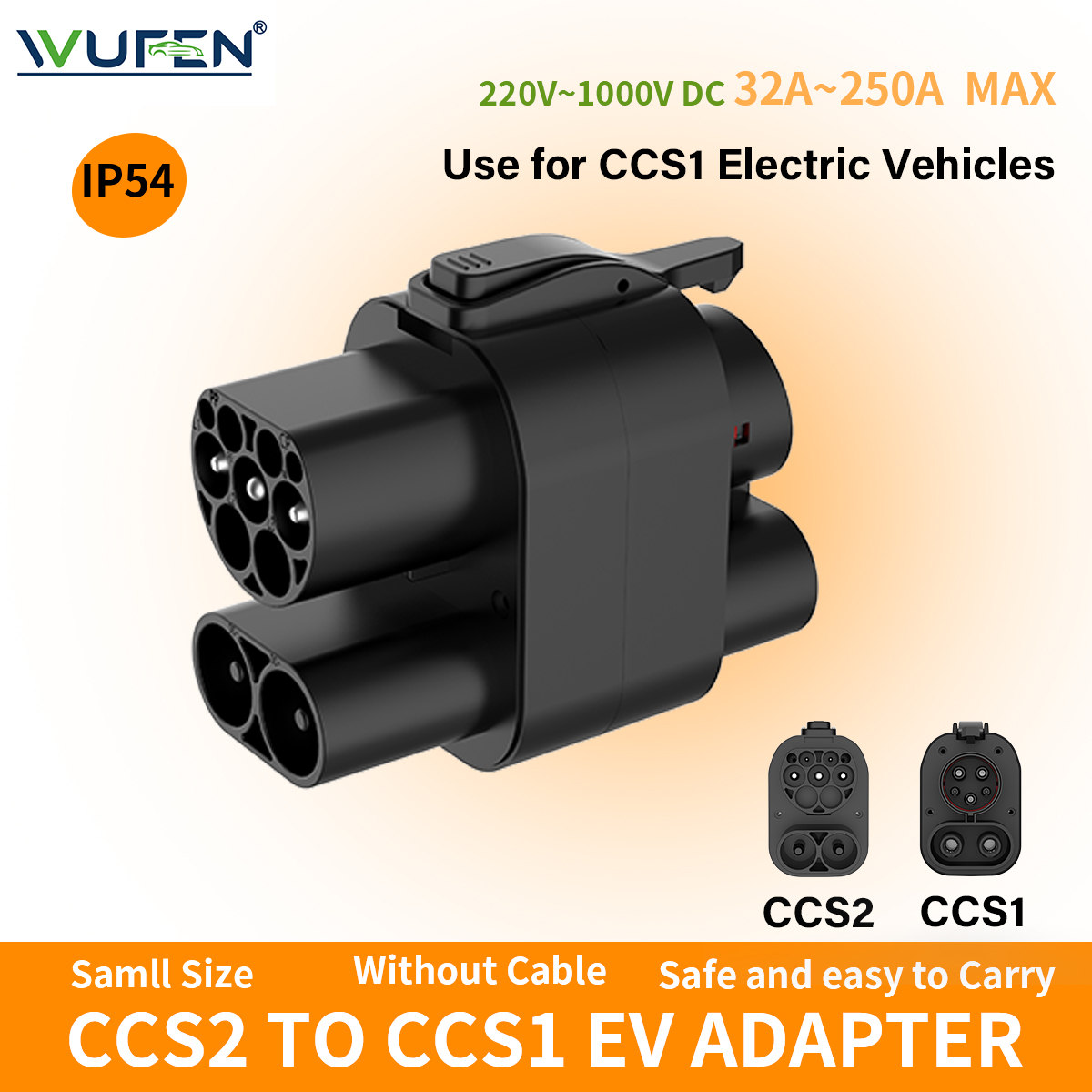 Ccs2 To Ccs1 Fast Charge Adapter 250Kw - WUFEN CCS2 CCS1 EV Adaptörü 32A